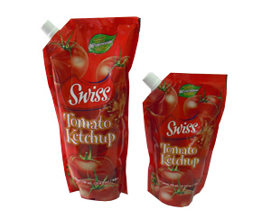 Swiss Spouch ketchup